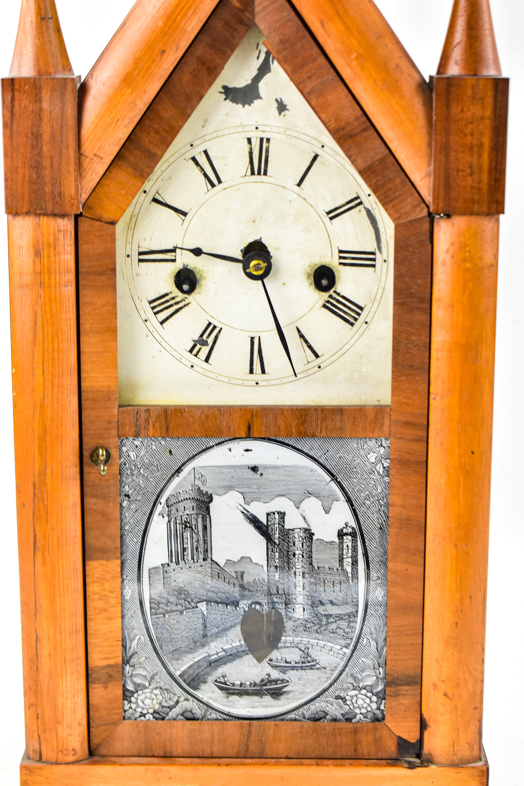 ELISHA MANROSS STEEPLE CLOCK, C. 1840s