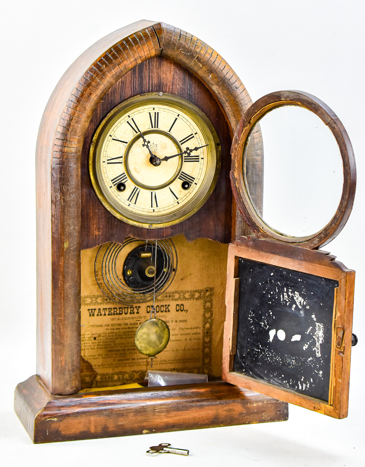 BEEHIVE MANTEL SHELF CLOCK, WATERBURY CLOCK COMPANY