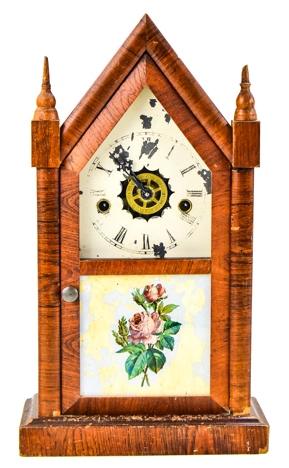 STEEPLE MANTEL SHELF CLOCK, WATERBURY CLOCK COMPANY, 19TH CENTURY