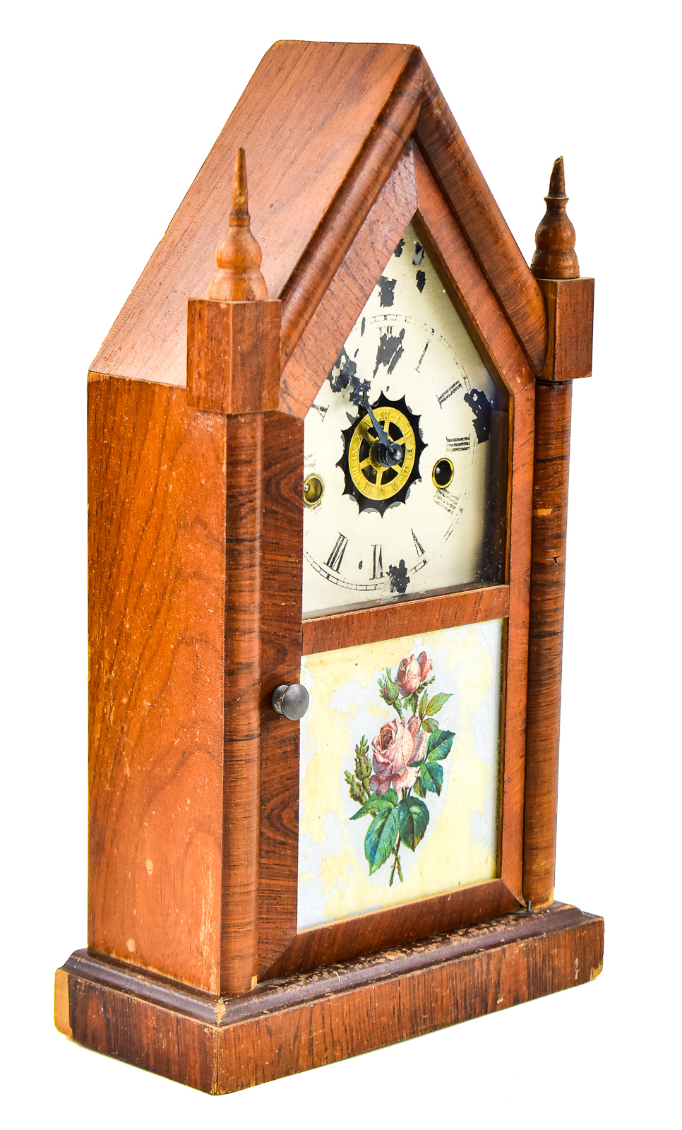STEEPLE MANTEL SHELF CLOCK, WATERBURY CLOCK COMPANY, 19TH CENTURY