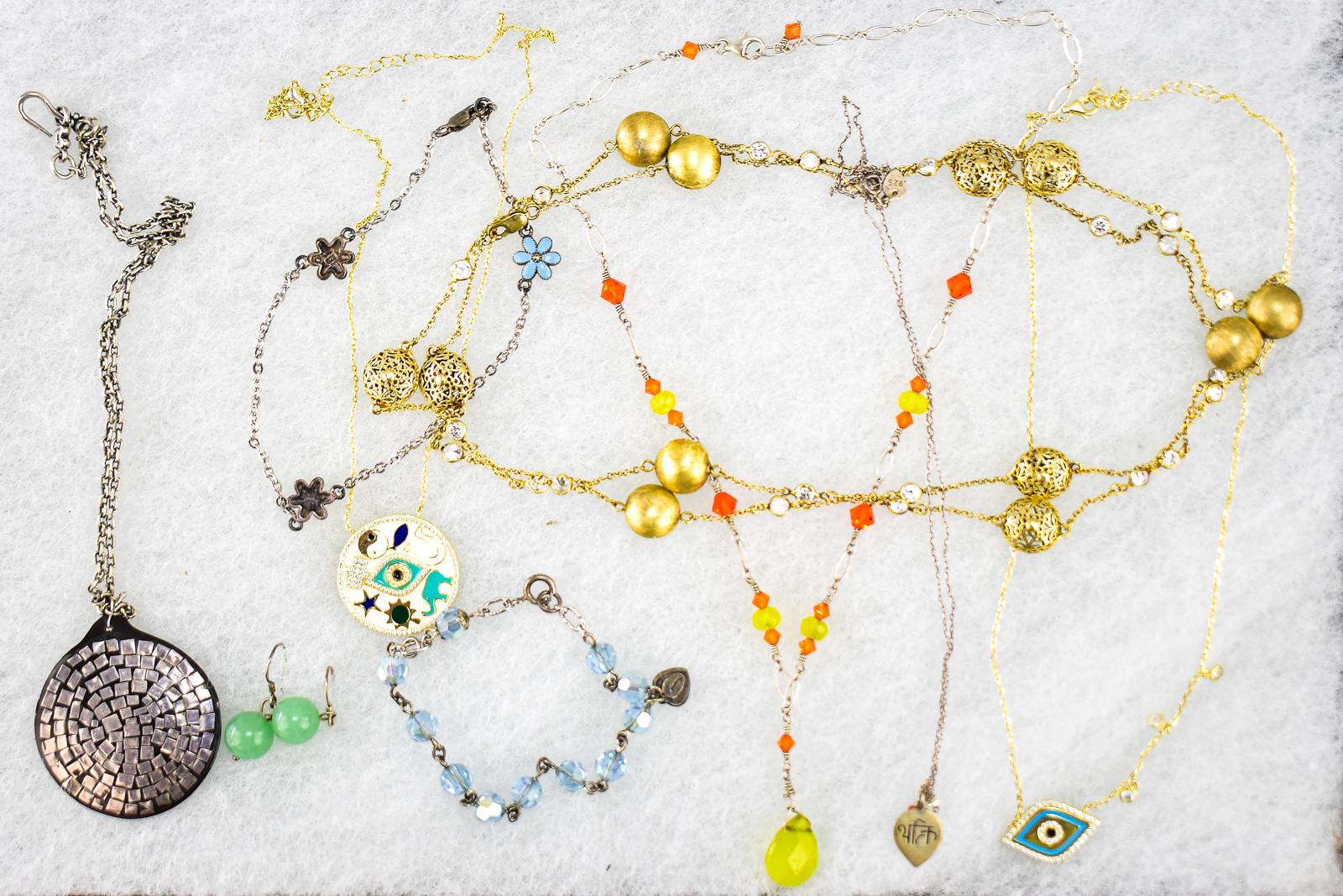 STERLING SILVER JEWELRY ASSORTMENT; EARRINGS, BRACELETS, ETC