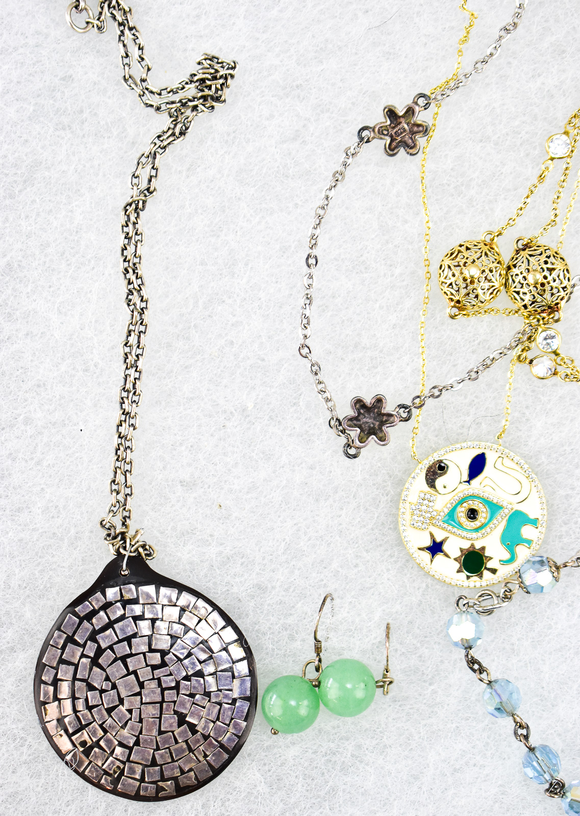 STERLING SILVER JEWELRY ASSORTMENT; EARRINGS, BRACELETS, ETC