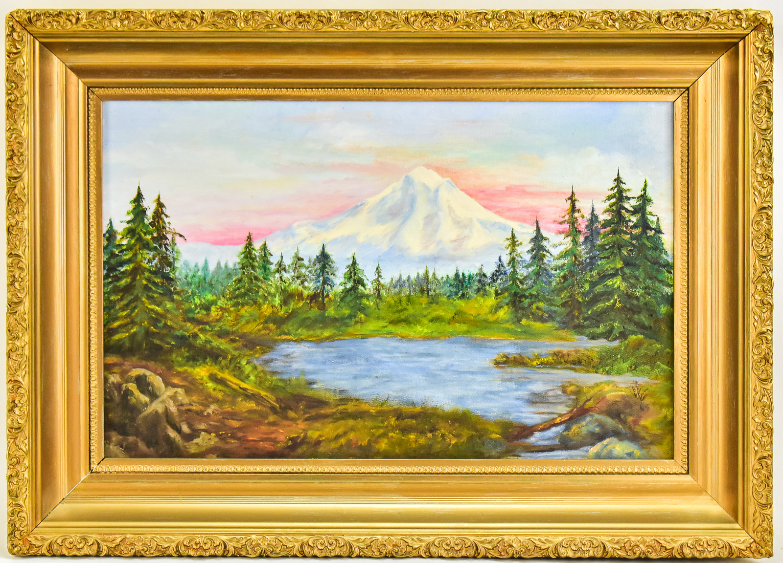 'MT. HOOD AT SUNSET' OIL PAINTING