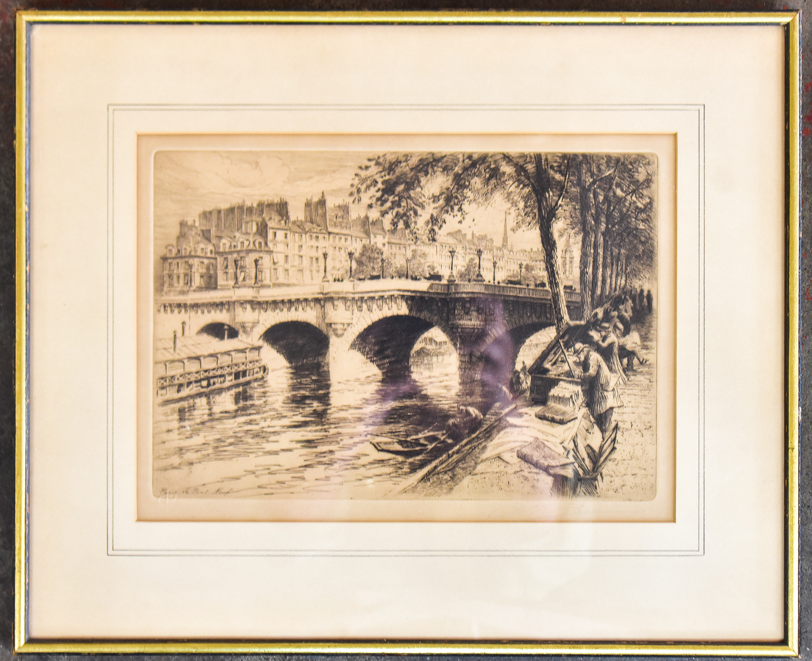 COLLECTION OF SIX PRINTS, LITHOGRAPHS, & AND AN ETCHING: CHARLES PINET, AL MATTEL, JEAN CLOUET