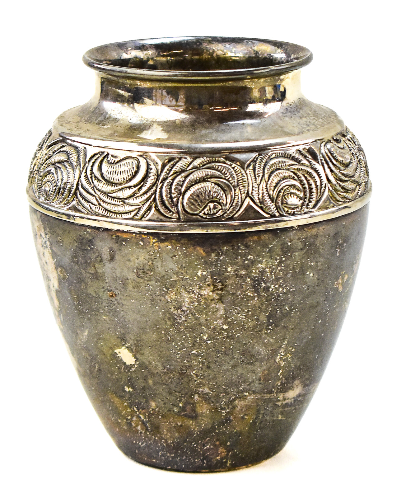 SILVER LATED URN VASE