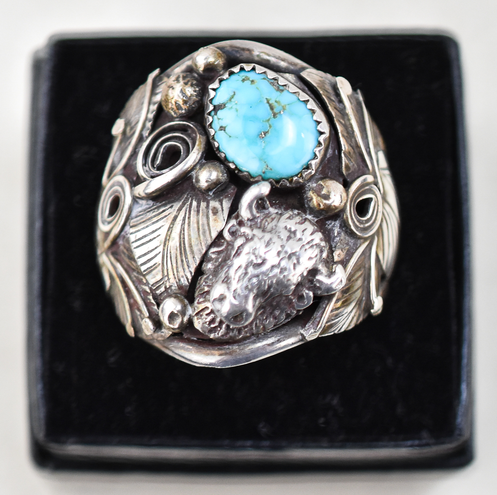 MEN'S BUFFALO STERLING SILVER RING