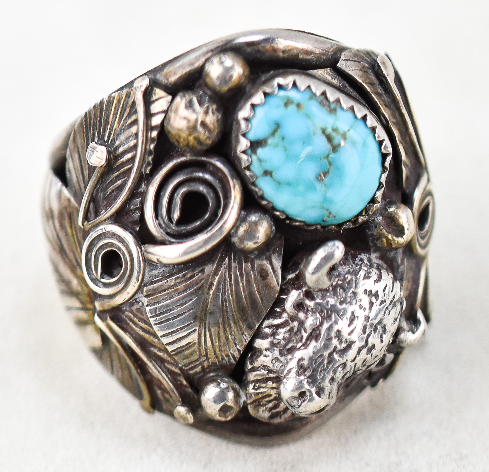 MEN'S BUFFALO STERLING SILVER RING