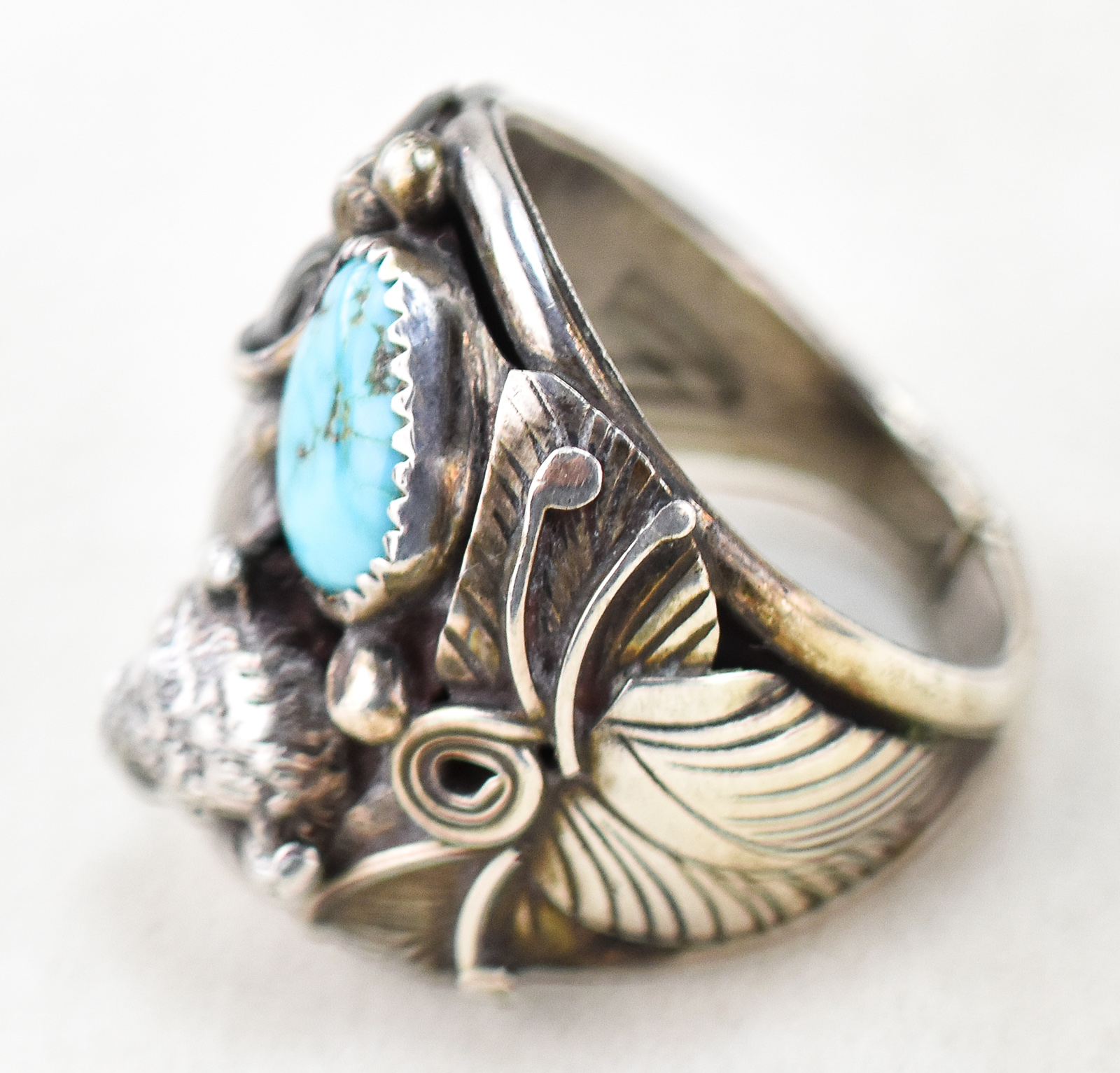 MEN'S BUFFALO STERLING SILVER RING