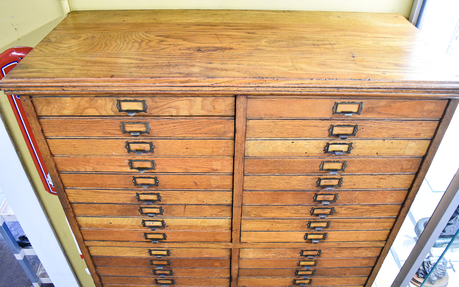 OAK MULTI-DRAWER LETTER CABINET
