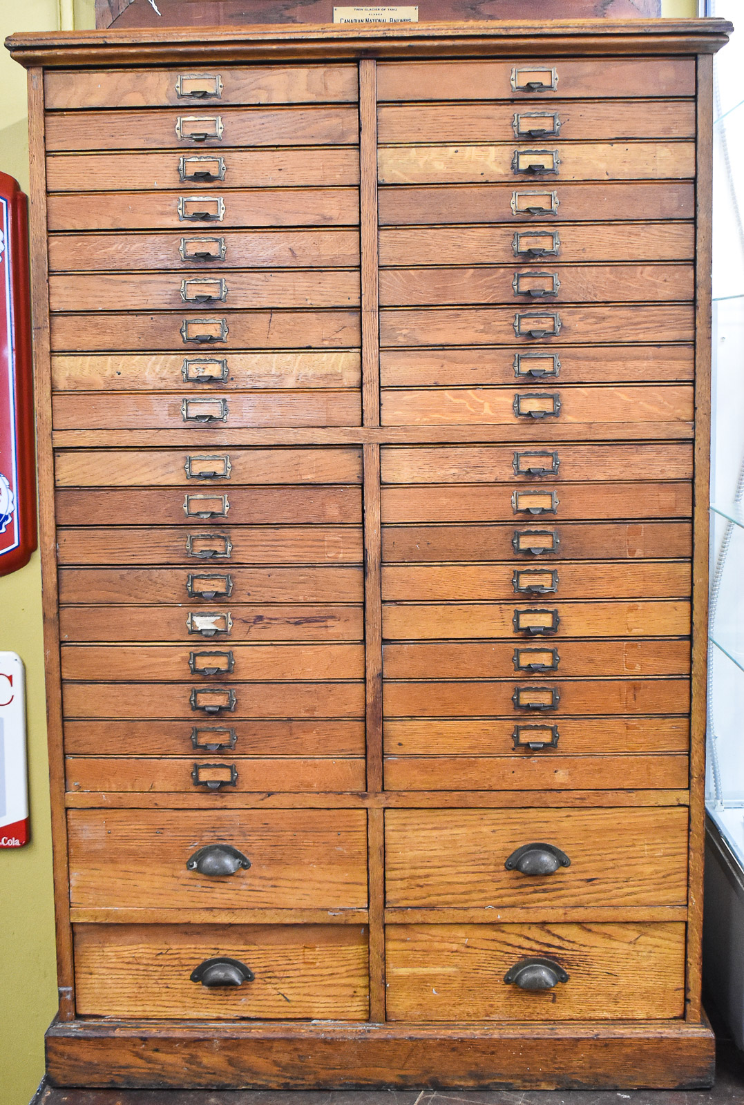 OAK MULTI-DRAWER LETTER CABINET