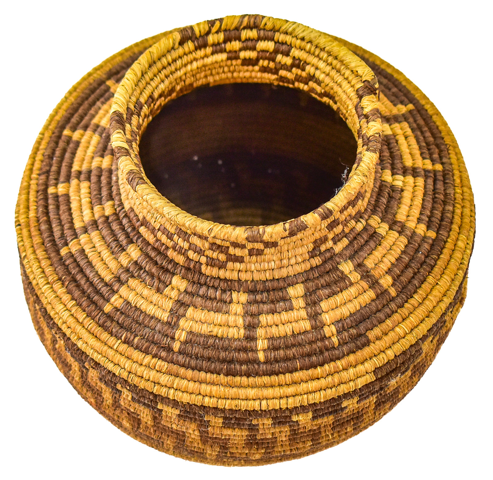 NATIVE AMERICAN COILED OLLA BASKET