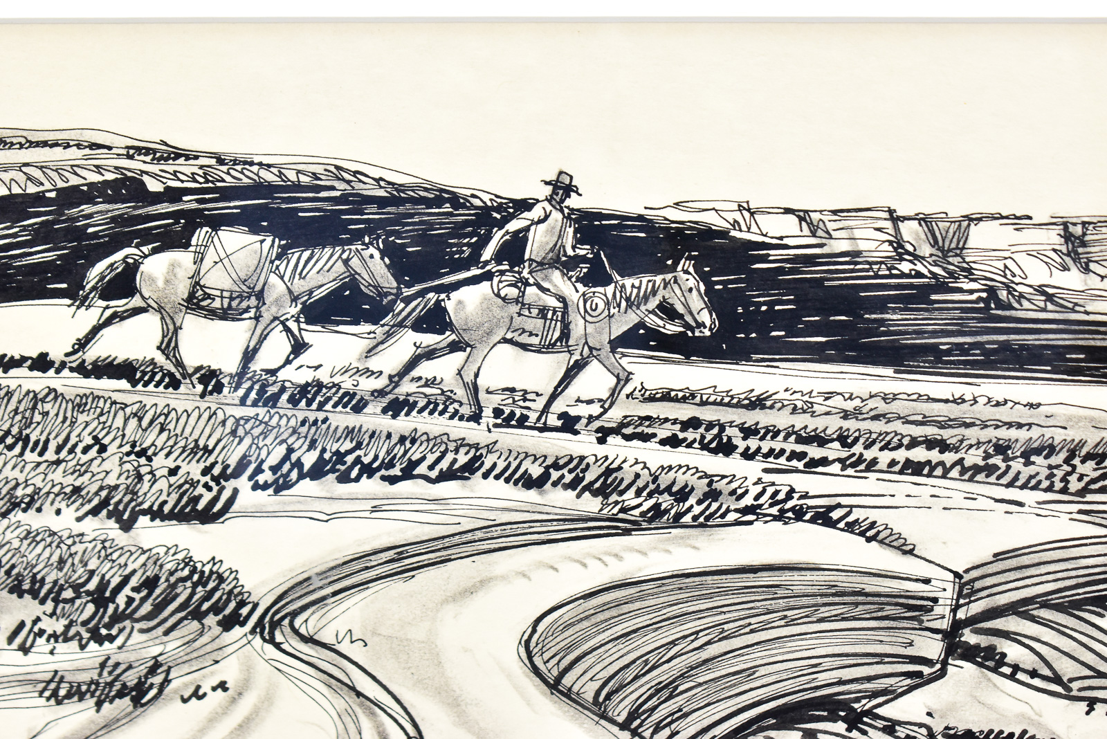 WESTERN SKETCH ATTRIBUTED TO JOHN JENSEN