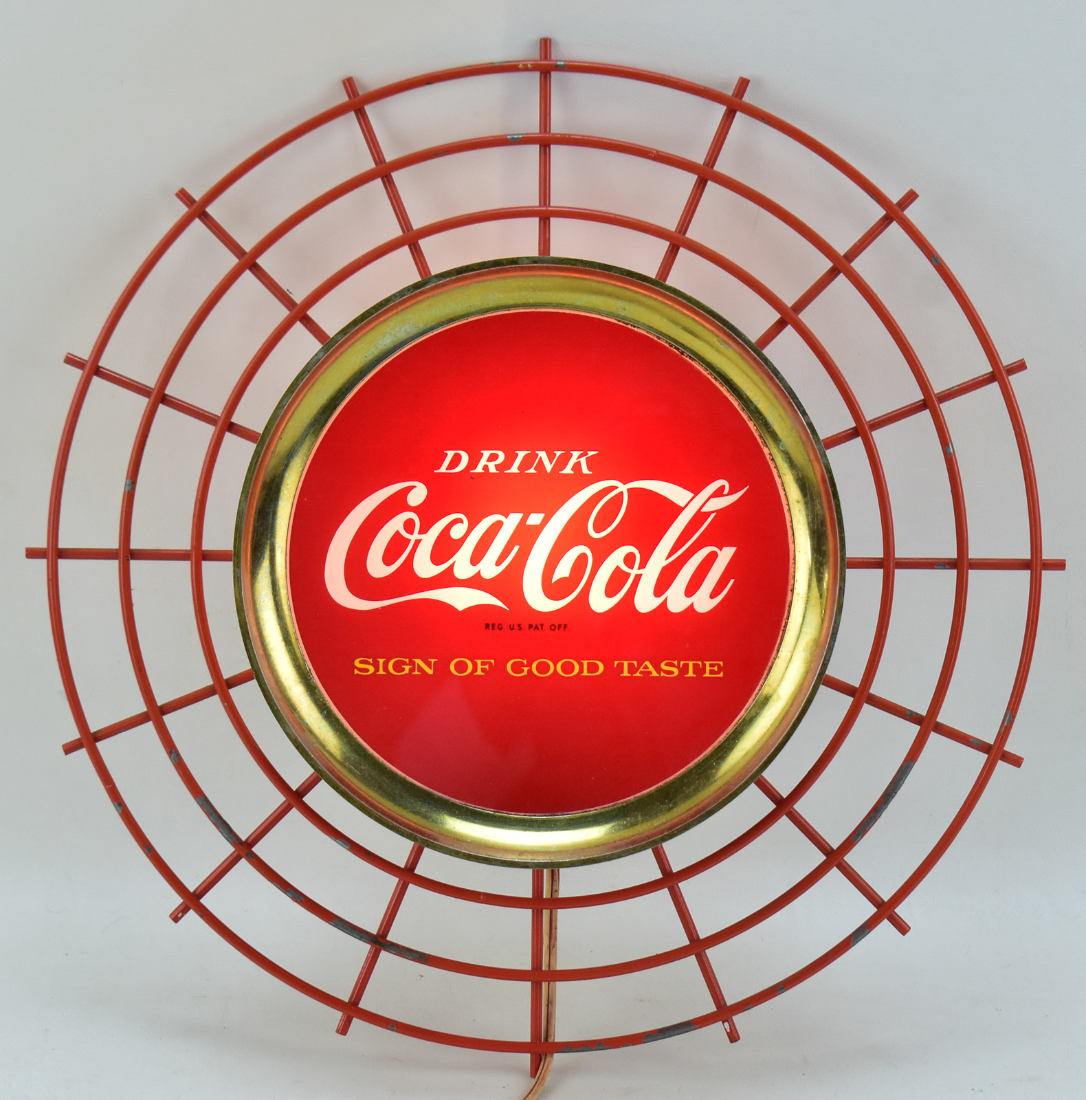 COCA COLA LIGHT UP "TRELLIS" WALL SIGN