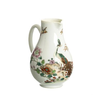 Chinese porcelain milk jug, Qianlong. China, Qianlong, porcelain, polychrome decoration with 