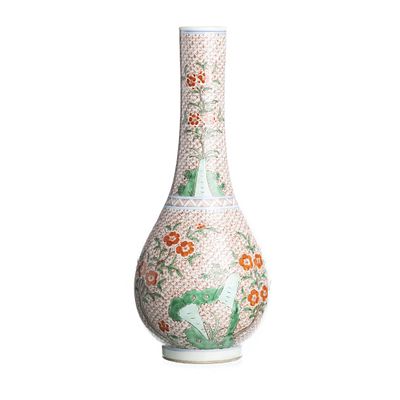 Chinese porcelain 'plum blossom' vase, Kangxi. China, Kangxi, porcelain, with polychrome 