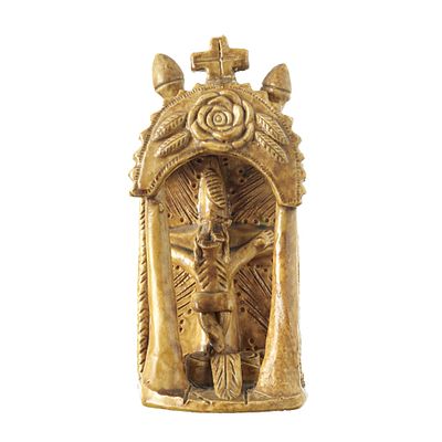 ROSA RAMALHO (1888-1977) - Alminhas. Portugal, séc.XX, escultura em barro popular vidrado 