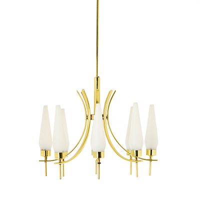 ANGELO LELLI (1911-1979) - Ceiling lamp model 12630. Italy, c.1950-60, made by Arredoluce 