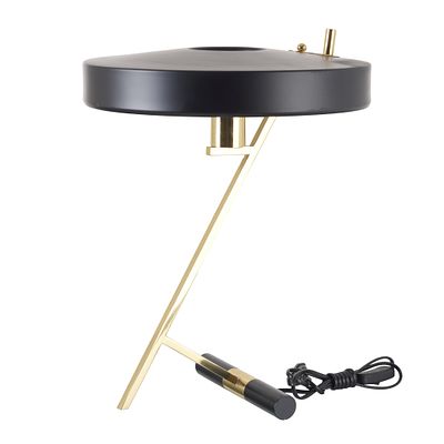 LOUIS KALFF (1897-1976) - 'Diplomat' table lamp. Netherlands, c.1950, in a 'Z' shape, gilded 