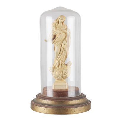 EDUARDO MAFRA ELIAS (1880-1940) - 'Our Lady of the Conception'. Terracotta sculpture from Caldas 