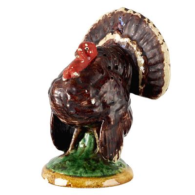 'Turkey' toothpick holder in Caldas da Rainha faience. Caldas da Rainha faience, made by 