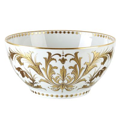 VISTA ALEGRE - 'Natura' bowl. Vista Alegre porcelain, gilt decoration, with acanthus leaves. 