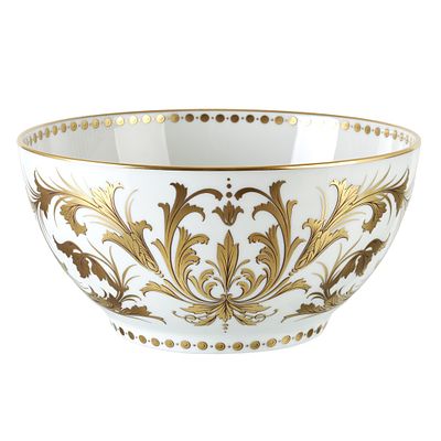 VISTA ALEGRE - 'Natura' bowl. Vista Alegre porcelain, gilt decoration, with acanthus leaves. 