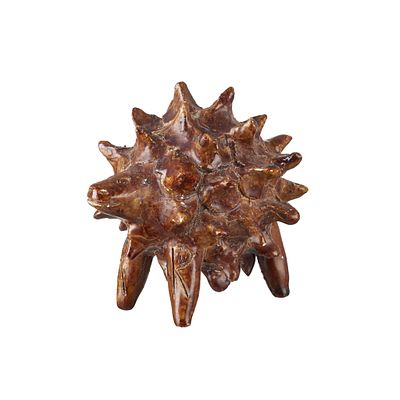 ROSA RAMALHO (1888-1984) - Hedgehog. Glazed clay folk sculpture, signed RR. Signs of use. Dim.: 10cm.