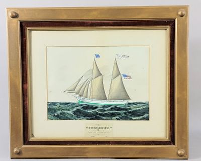 PORTRAIT OF THE GREAT LAKES VESSEL "IROQUOIS". American, early 20th century, watercolor and 