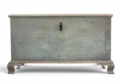 PAINTED CHIPPENDALE BLANKET CHEST. Pennsylvania, late 18th-early 19th century, poplar. 