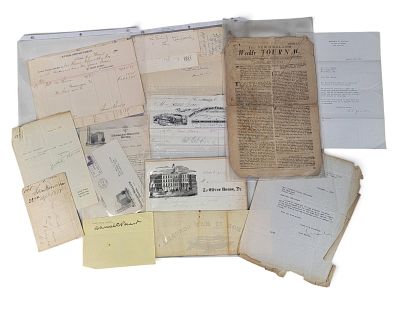 A COLLECTION OF OHIO DOCUMENTS. 19th-20th century. Most appear to be from the Secor family of 
