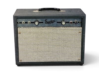 SUPRO SUPER SIX AMPLIFIER. Model S6606, 4.5W, with one 8" Jensen speaker, one channel, and two 