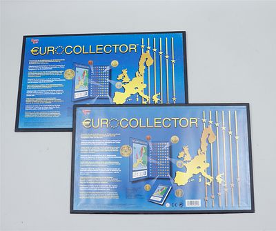 Two Eurocollector folders, consisting of 96 (per folder) euro coins from the twelve 