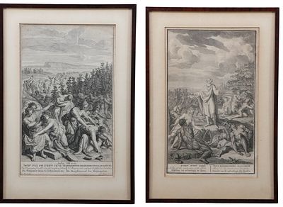 Gerard I Hoet (1648-1733) after Pieter Sluyter, The Rape of the Virgins of the Benjamins 