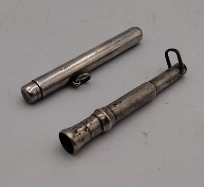 Pair of Sterling Silver Gentleman’s Accessories by Samson Mordan &amp; Co – Cigar Piercer 