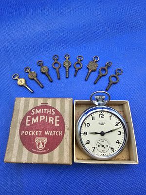 Smiths Empire Pocket Watch No Glass AF With a Selection Of Watch Keys