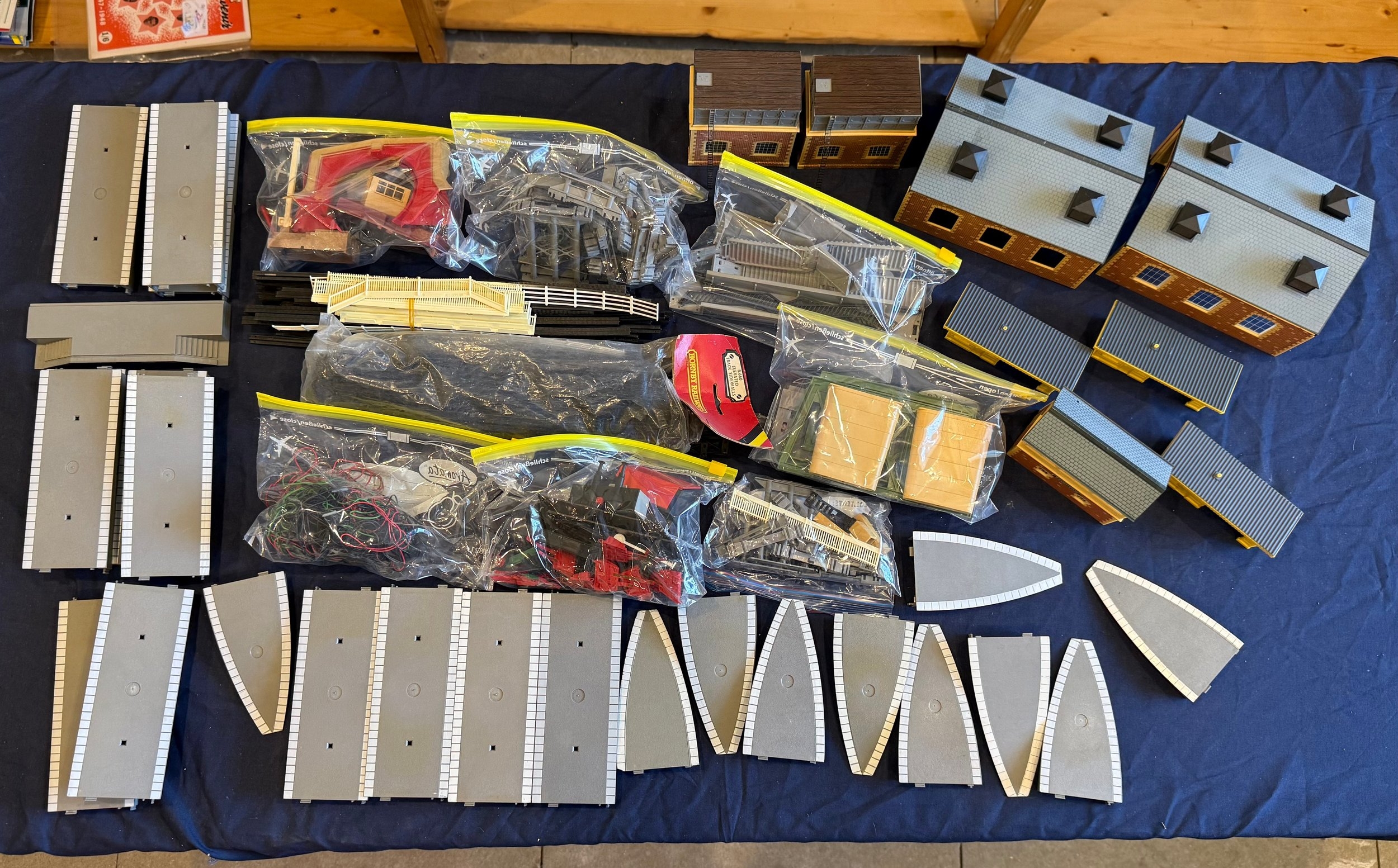 A Collection of Hornby Railways OO Gauge Model Railway Buildings and Platform