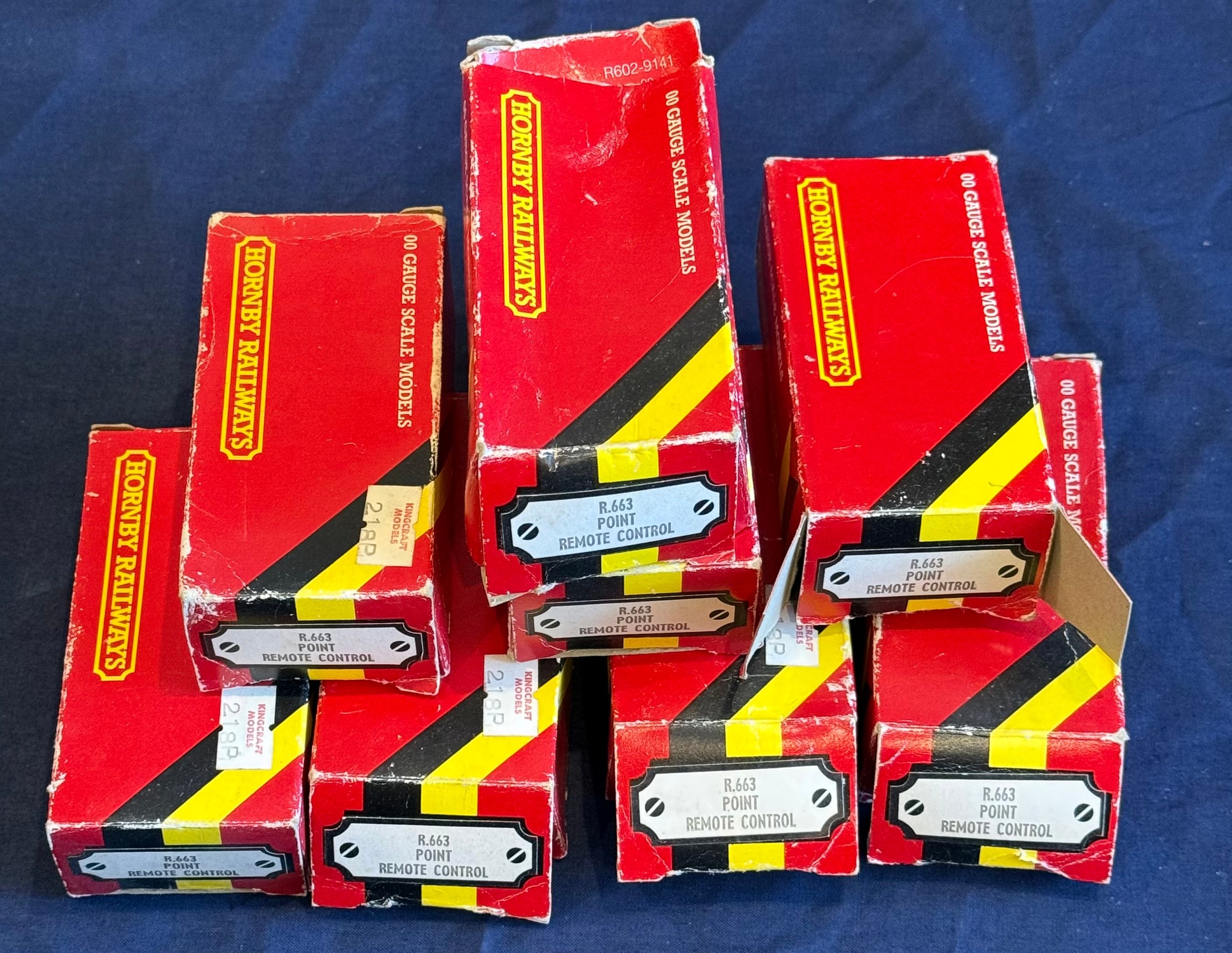 A Collection of Eight Hornby Railways R.663 Point Remote Control Units
