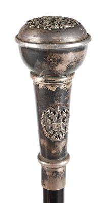 Spazierstock RusslandSilber gestempelt 84 Zolotniki, Meistermarke AC und Jahresangabe 1895