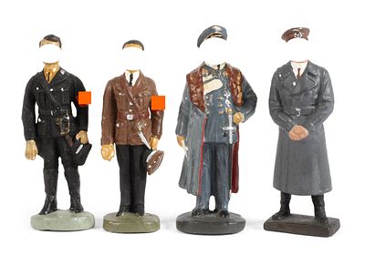 Konvolut Massefiguren Generalstabsogenannte "Persönlichkeitsfiguren", gemarkt Elastolin und