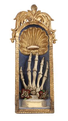 Klosterarbeitwohl 19. Jh., bezeichnet Garten Gethsemani, hochrechteckiger, teils gestuckter und 