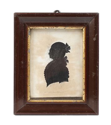 Schattenriss Herzogin Anna Amalia18. Jh., undeutlich signiert A Theen sowie bezeichnet Herzogin 