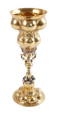 Silber kleiner Nürnberger BuckelpokalMitte 17. Jh., Silber gestempelt mit Beschauzeichen 