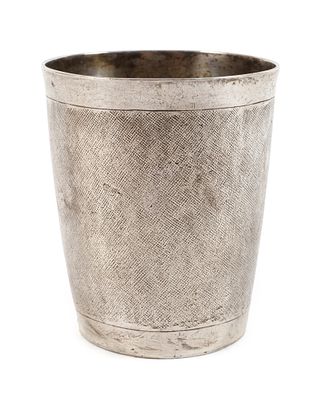 Kleiner Nürnberger Silberbecher19. Jh., Silber gestempelt 13 Lot, Beschauzeichen Nürnberg 