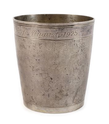 Silber Nürnberger Schlangenhautbecherwohl 1773-76, Silber gestempelt mit Beschauzeichen 