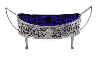 Silber große Jardiniere2. Hälfte 19. Jh., Silber gestempelt mit Beschauzeichen Niederlande mit 