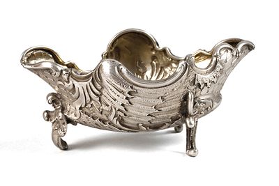 Silber Saliere Fabergé Ende 19. Jh., gestempelt 88 Zolotniki mit Beschauzeichen Moskau 