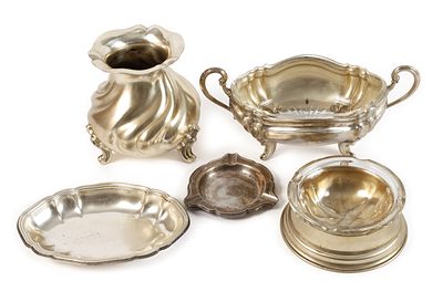 Konvolut Silberteile im Barockstil1. Hälfte 20. Jh., Silber gestempelt Halbmond, Krone, 830 