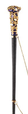 Feine Reitgerte Gold 18 K. Feine Reitgerte Gold 18 K &Ouml;sterreich, um 1860, schlanker Knauf aus 