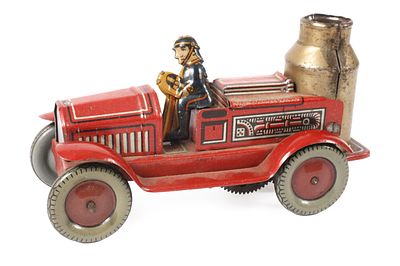 Arnold Feuerwehr Dampfspritze. Arnold Feuerwehr Dampfspritze um 1948, ungemarkt, bezeichnet 