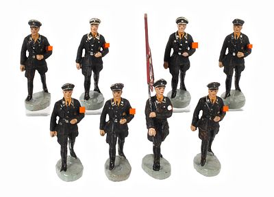 Elastolin Massefiguren in Parteiparade. Elastolin Massefiguren in Parteiparade um 1940, gemarkt 
